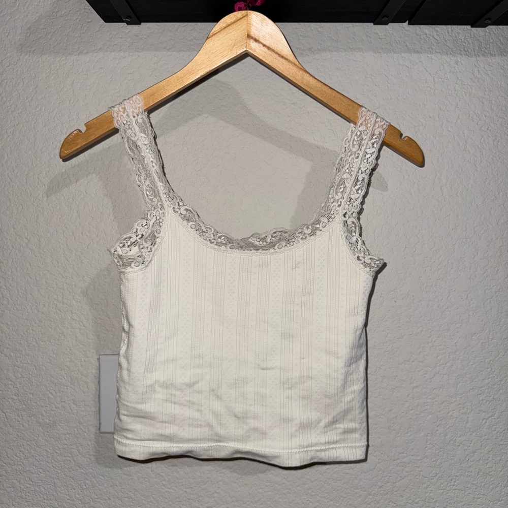 Lace-Trimmed Ivory Camisole